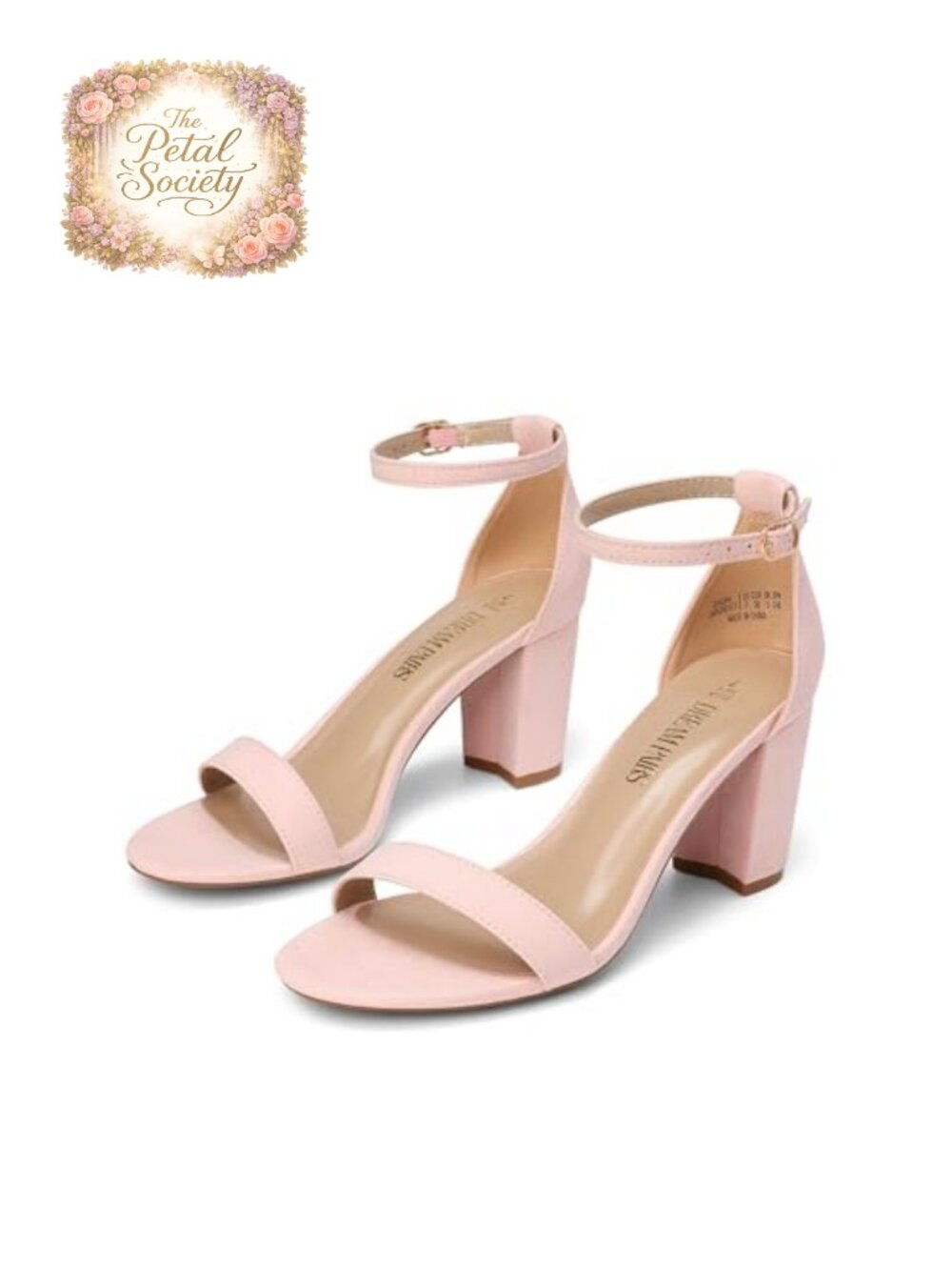 Women's Faux Suede Block Heel Ankle Strap Sandals Cushioned Comfort